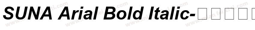 SUNA Arial Bold Italic字体转换
